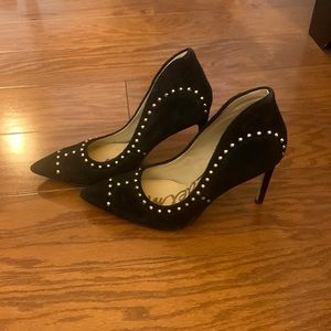 Sam Edelman black suede stilettos